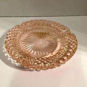 Vintage pink glass ashtray